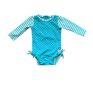 RuffleButts Dots + Stripes Swimsuit